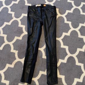 Faux leathers black jeans